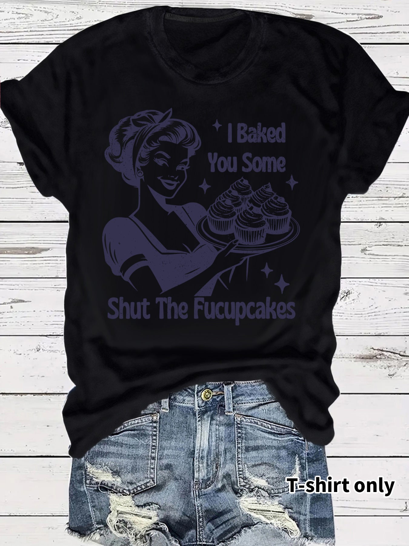 Beauty and Cake Printed Short Sleeves