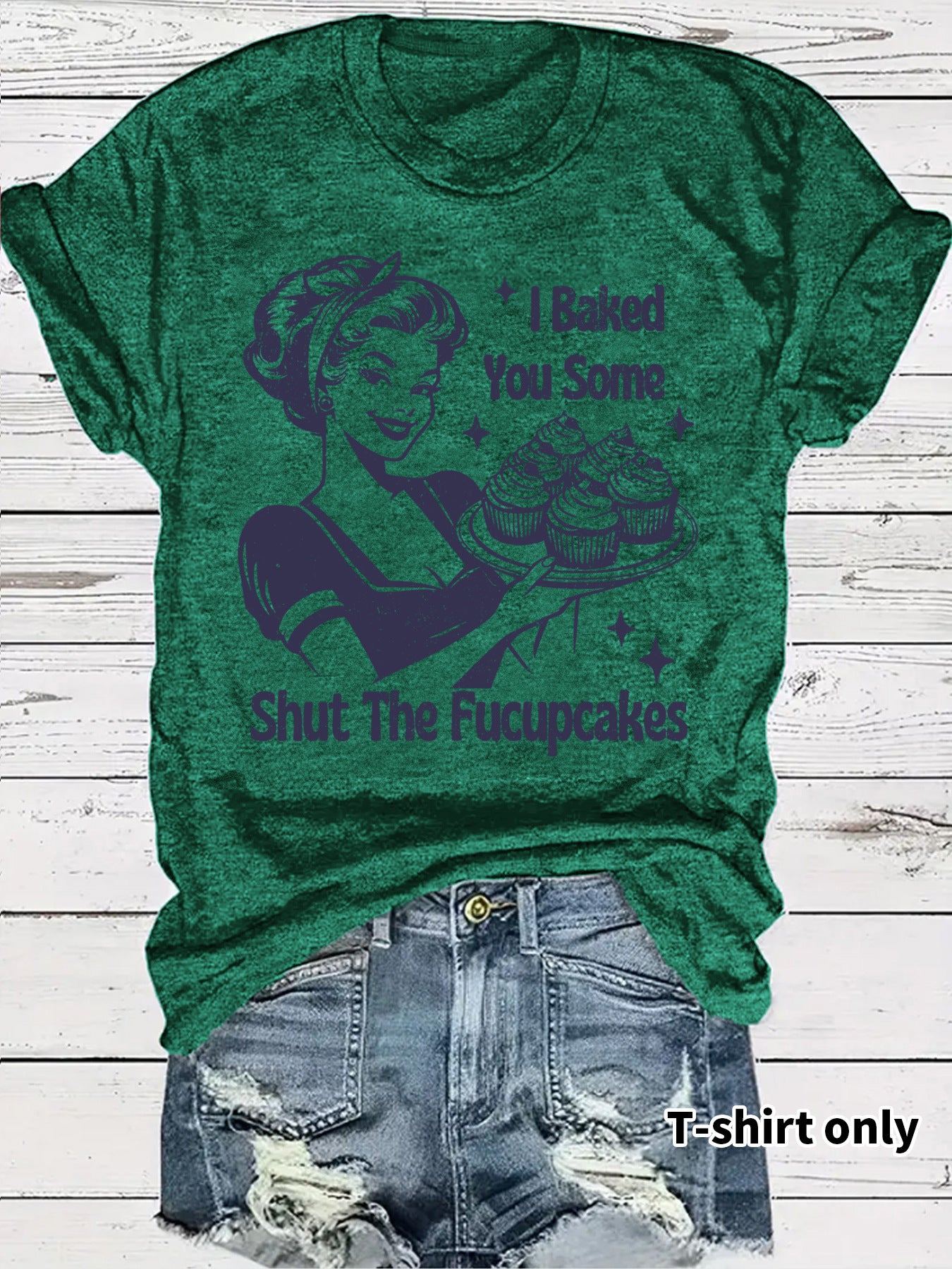 Beauty and Cake Printed Short Sleeves