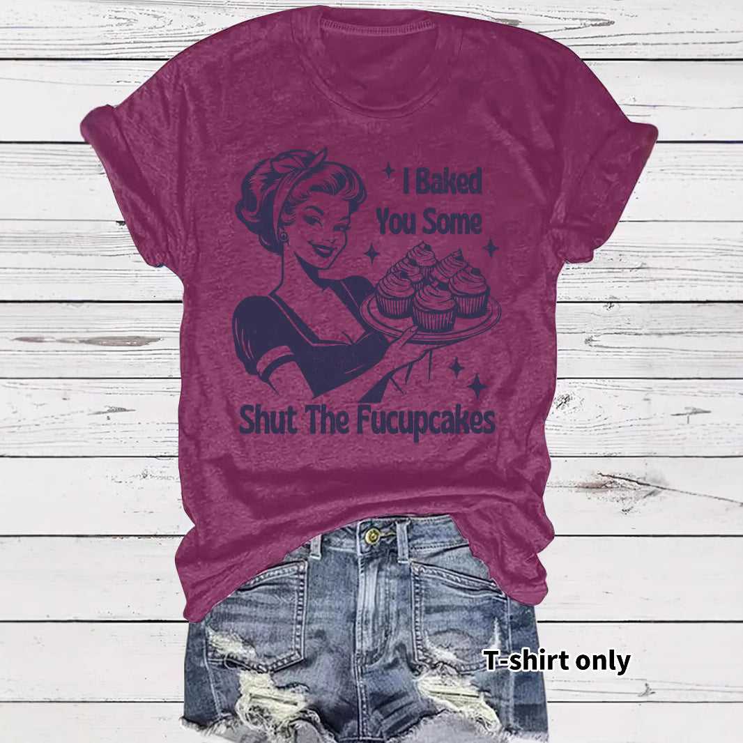 Beauty and Cake Printed Short Sleeves