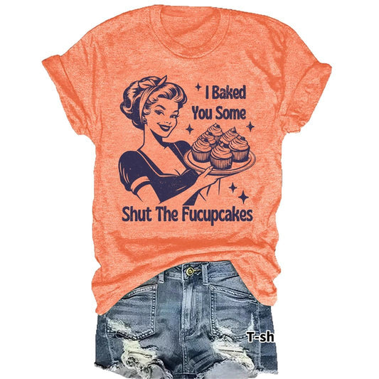 Beauty and Cake Printed Short Sleeves