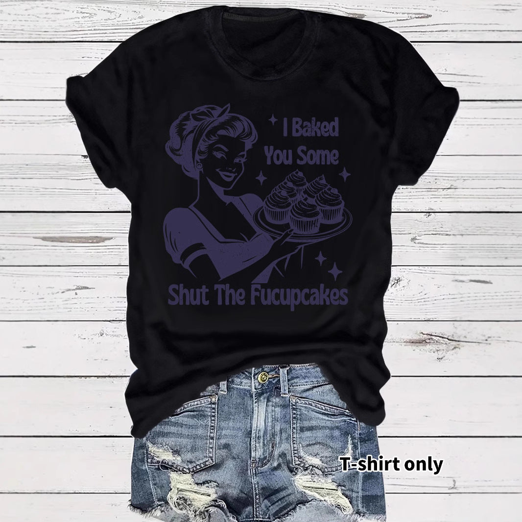 Beauty and Cake Printed Short Sleeves