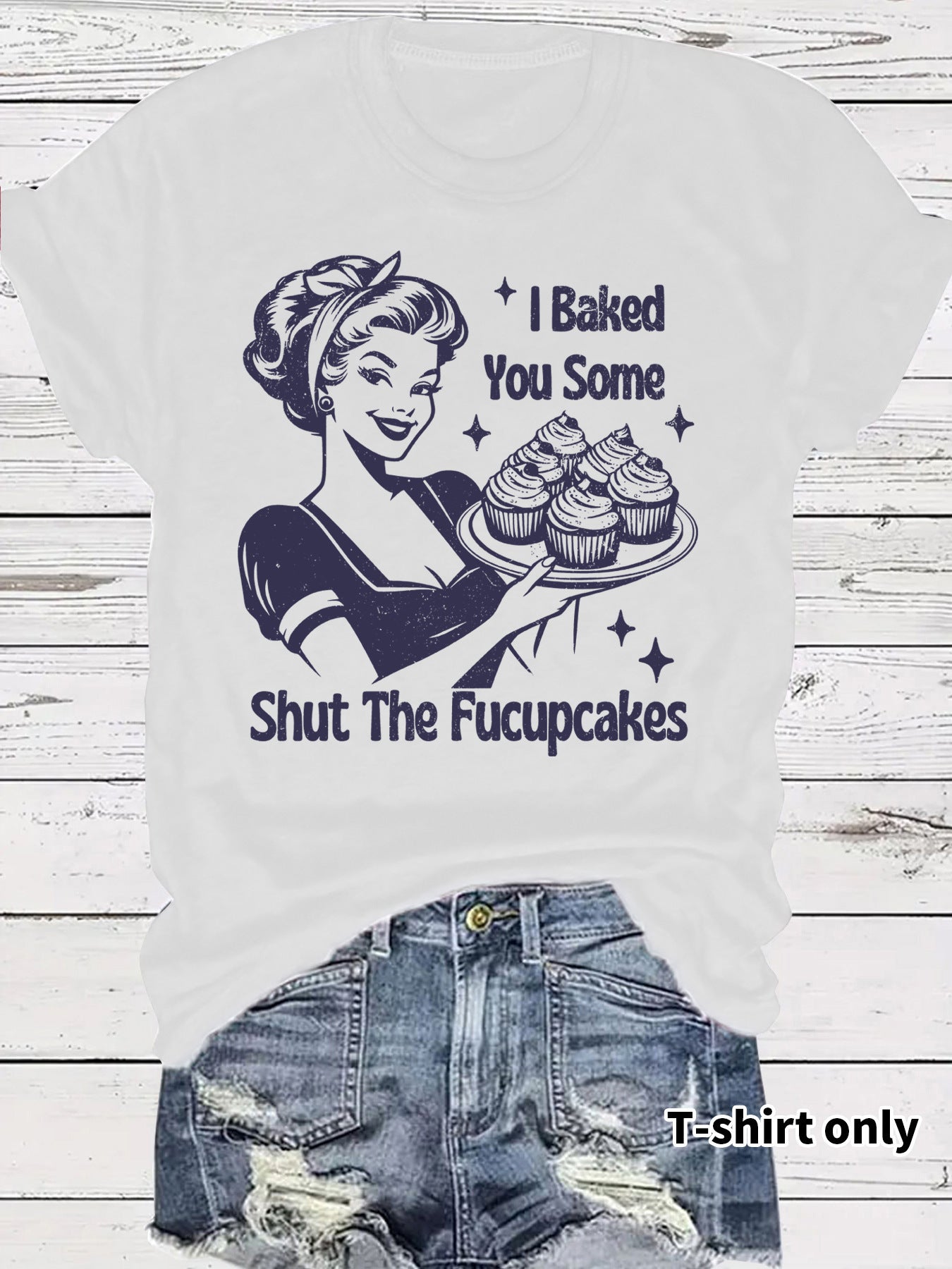 Beauty and Cake Printed Short Sleeves