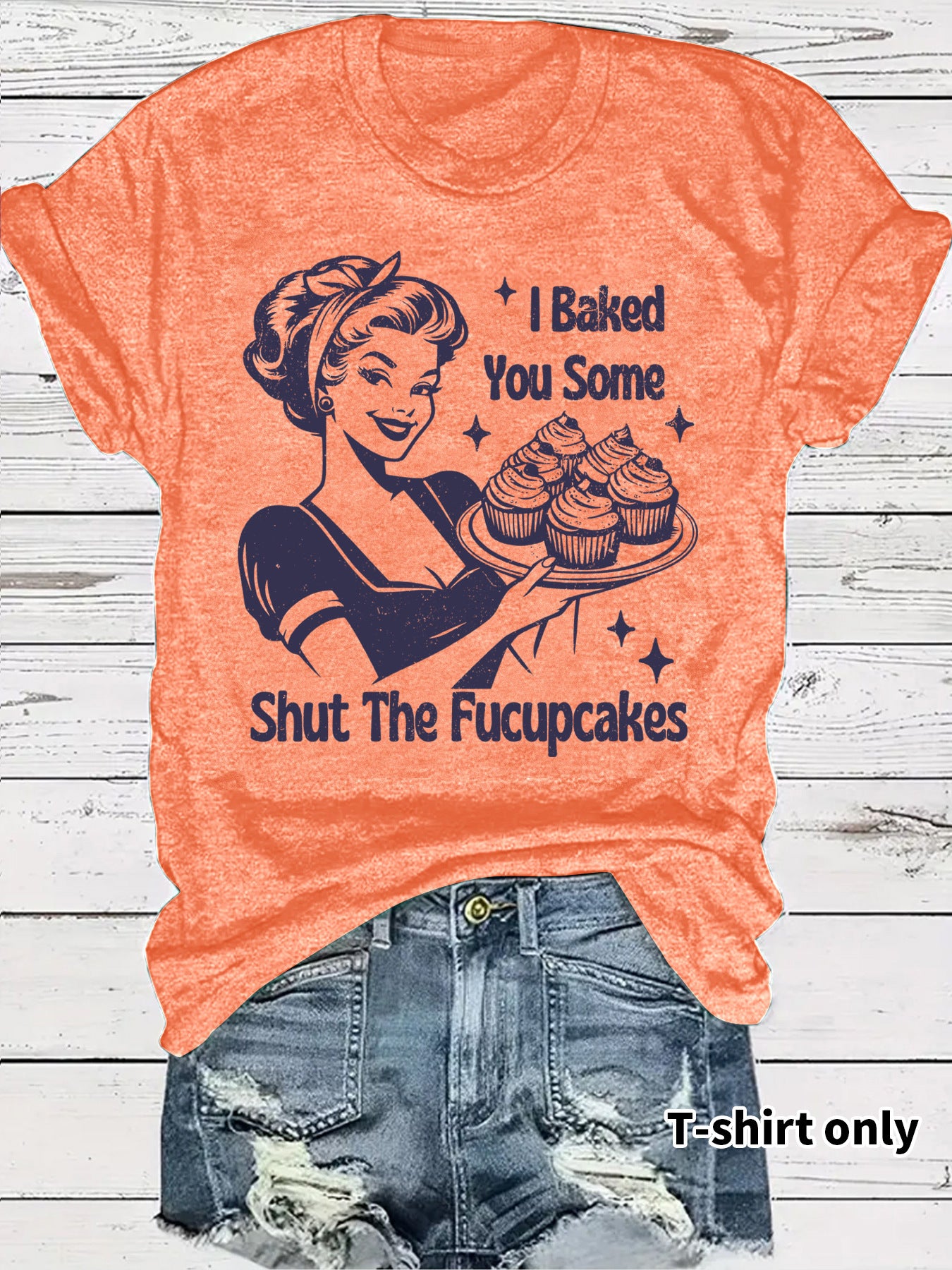 Beauty and Cake Printed Short Sleeves