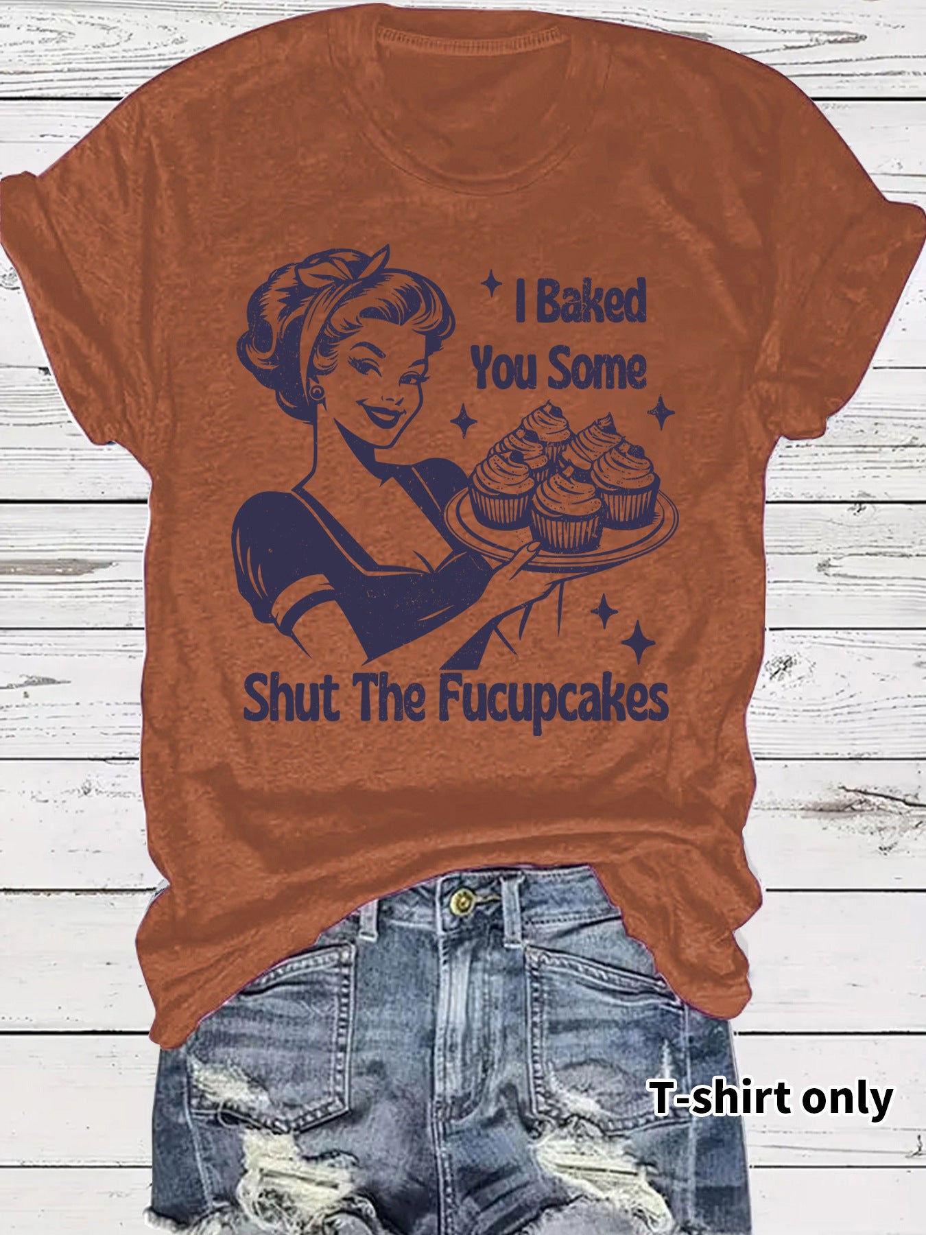 Beauty and Cake Printed Short Sleeves