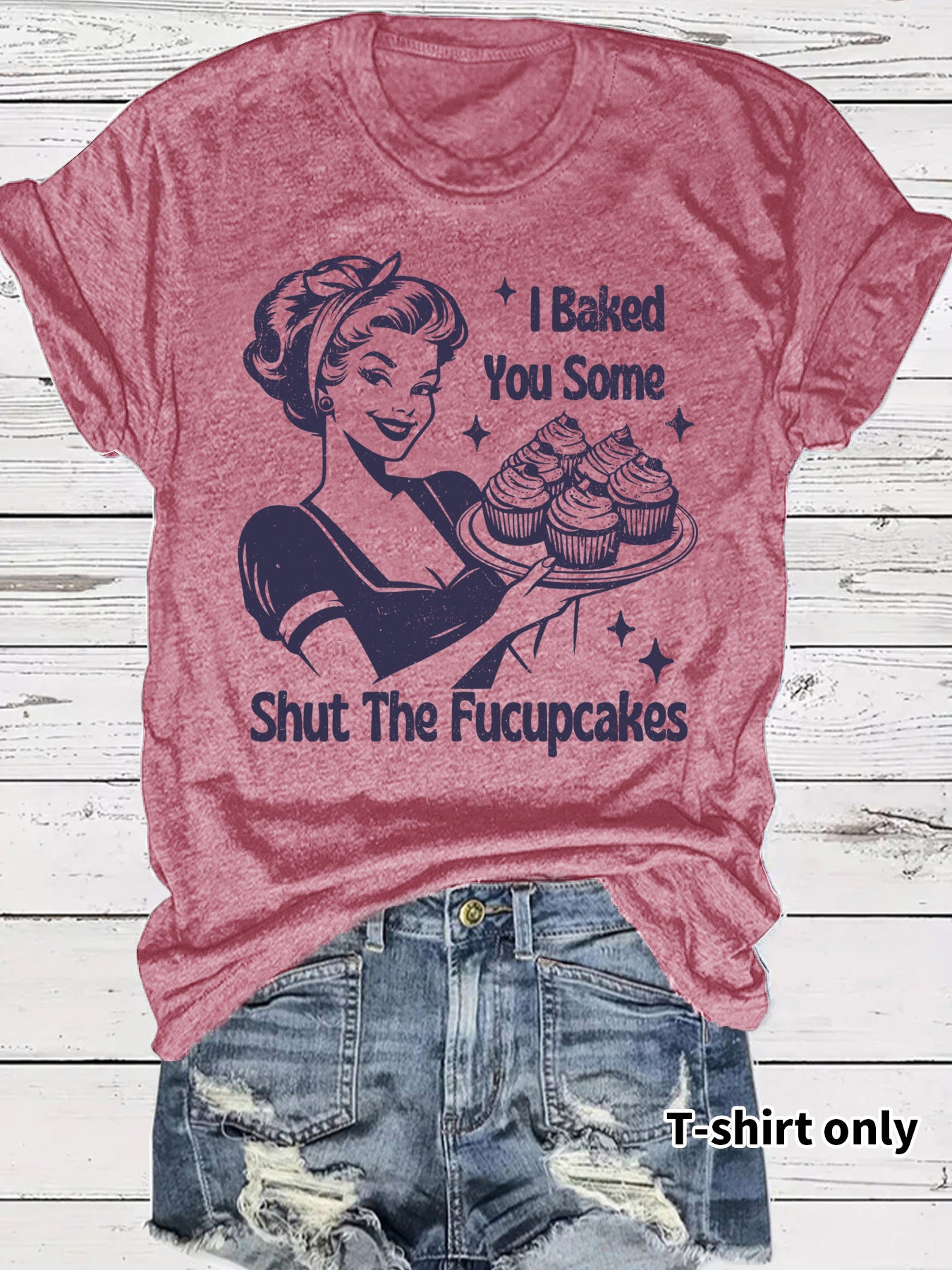 Beauty and Cake Printed Short Sleeves