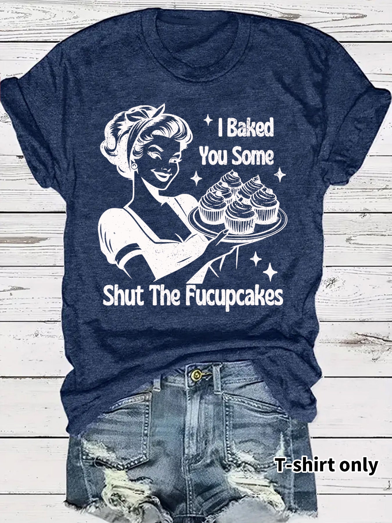 Beauty and Cake Printed Short Sleeves